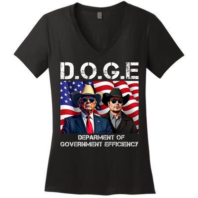 D.O.G.E Department Of Government Efficiency Women's V-Neck T-Shirt