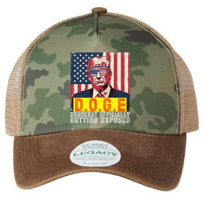 Doge Democrat Officially Getting Exposed Trump 2025 Legacy Tie Dye Trucker Hat
