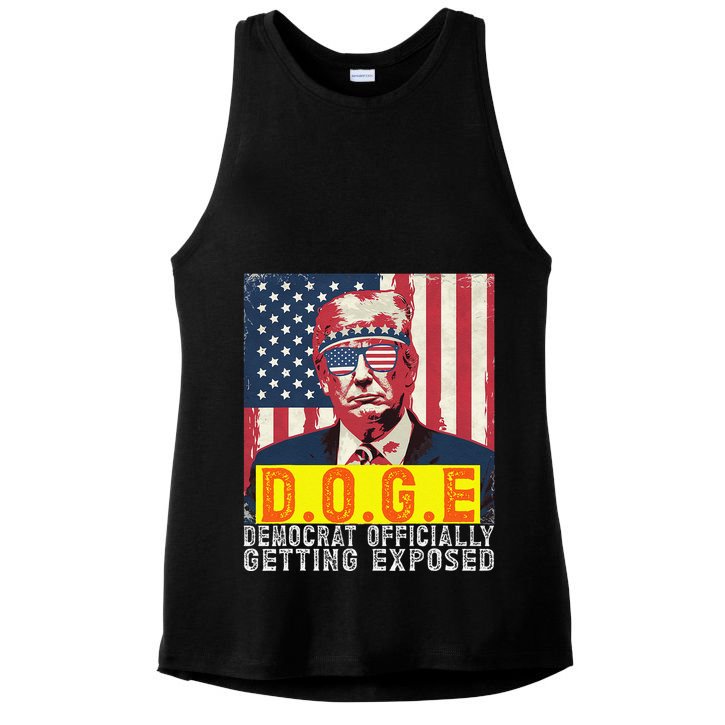 Doge Democrat Officially Getting Exposed Trump 2025 Ladies PosiCharge Tri-Blend Wicking Tank
