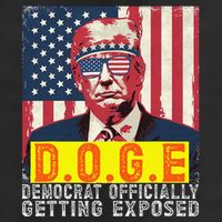 Doge Democrat Officially Getting Exposed Trump 2025 7 Panel Mesh Trucker Snapback Hat