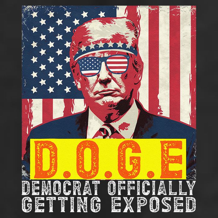 Doge Democrat Officially Getting Exposed Trump 2025 7 Panel Mesh Trucker Snapback Hat