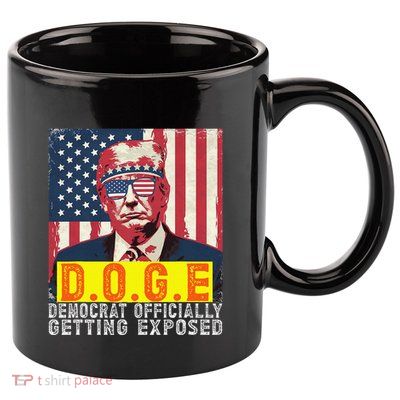 Doge Democrat Officially Getting Exposed Trump 2025 11oz C Handle Ceramic Mug