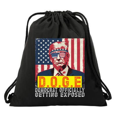 Doge Democrat Officially Getting Exposed Trump 2025 Drawstring Bag