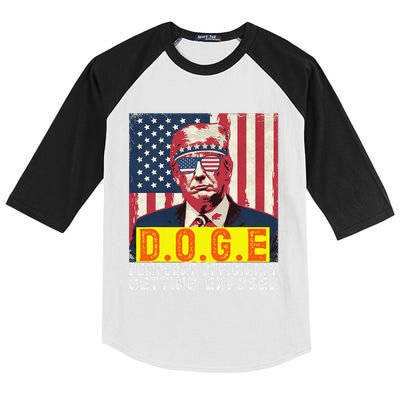 Doge Democrat Officially Getting Exposed Trump 2025 Kids Colorblock Raglan Jersey