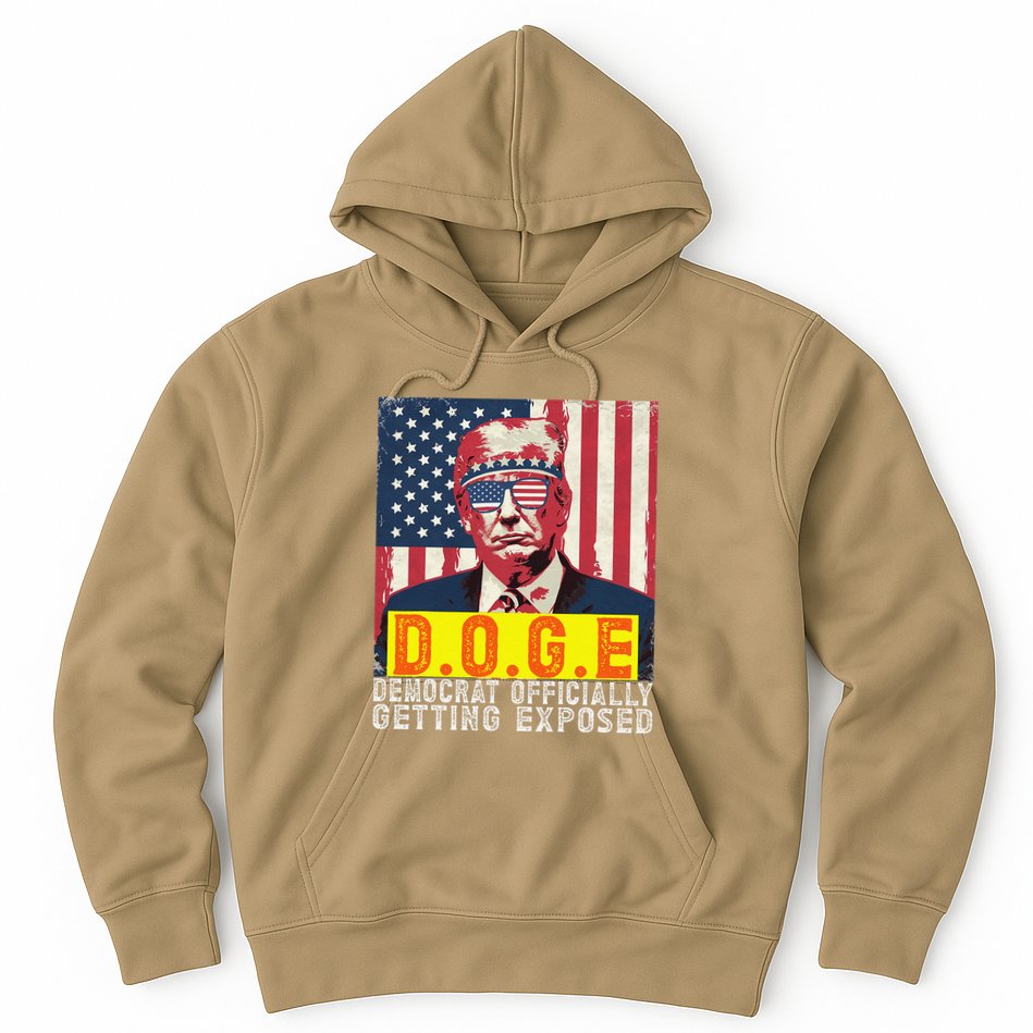 Doge Democrat Officially Getting Exposed Trump 2025 Hoodie