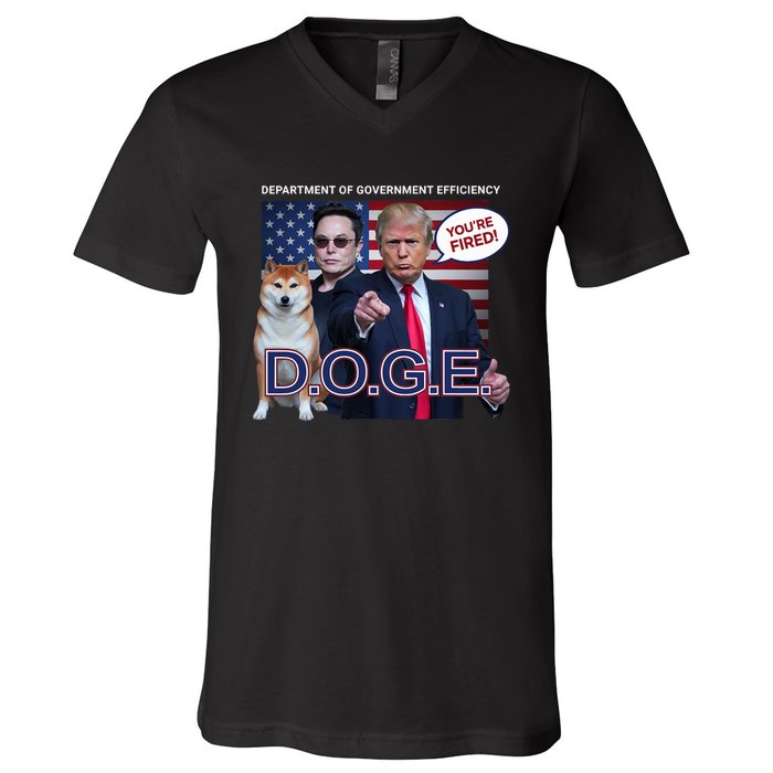 Doge Department Of Government Efficiency V-Neck T-Shirt