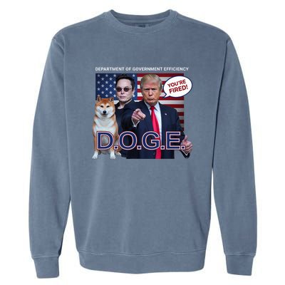 Doge Department Of Government Efficiency Garment-Dyed Sweatshirt