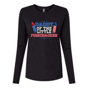 Dad Daddy Of The Little Firecracker 4th Of July Birthday Gift Womens Cotton Relaxed Long Sleeve T-Shirt