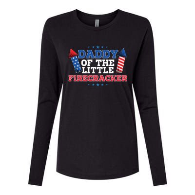 Dad Daddy Of The Little Firecracker 4th Of July Birthday Gift Womens Cotton Relaxed Long Sleeve T-Shirt