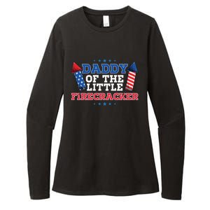 Dad Daddy Of The Little Firecracker 4th Of July Birthday Gift Womens CVC Long Sleeve Shirt