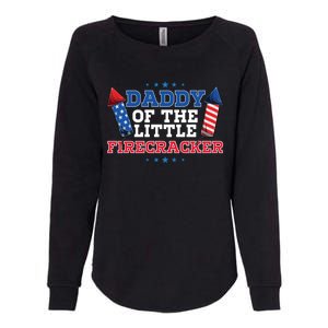 Dad Daddy Of The Little Firecracker 4th Of July Birthday Gift Womens California Wash Sweatshirt