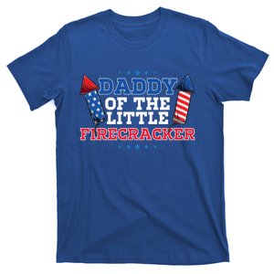 Dad Daddy Of The Little Firecracker 4th Of July Birthday Gift T-Shirt