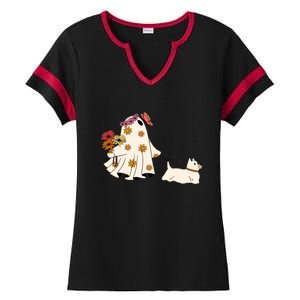 Doghallowen Ladies Halftime Notch Neck Tee