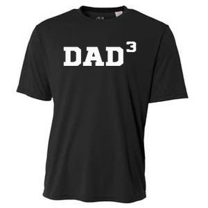 Dad3 Dad Of Triplets Triplet Dad Father Papa Cooling Performance Crew T-Shirt