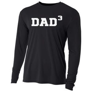 Dad3 Dad Of Triplets Triplet Dad Father Papa Cooling Performance Long Sleeve Crew