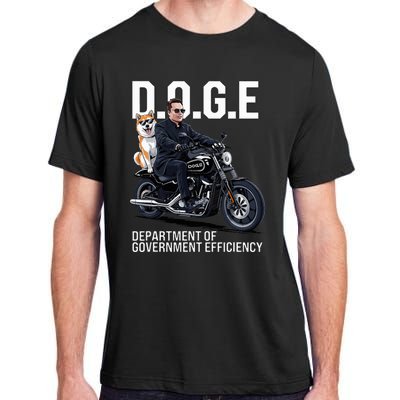 Doge Department Of Government Efficiency Shiba Inu Dog Biker Adult ChromaSoft Performance T-Shirt