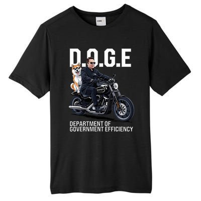 Doge Department Of Government Efficiency Shiba Inu Dog Biker Tall Fusion ChromaSoft Performance T-Shirt