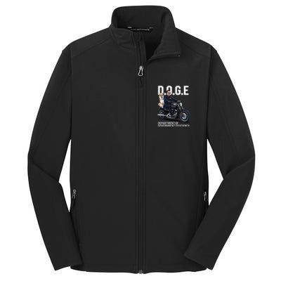 Doge Department Of Government Efficiency Shiba Inu Dog Biker Core Soft Shell Jacket