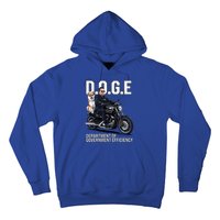 Doge Department Of Government Efficiency Shiba Inu Dog Biker Hoodie