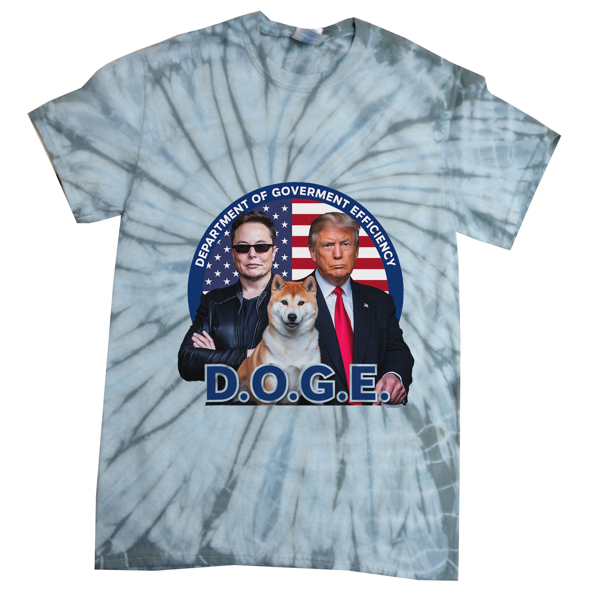 Doge Department Of Government Efficiency Tie-Dye T-Shirt