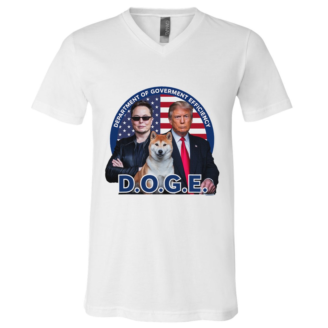 Doge Department Of Government Efficiency V-Neck T-Shirt