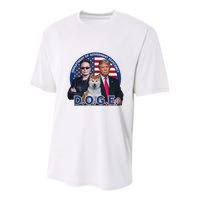 Doge Department Of Government Efficiency Youth Performance Sprint T-Shirt