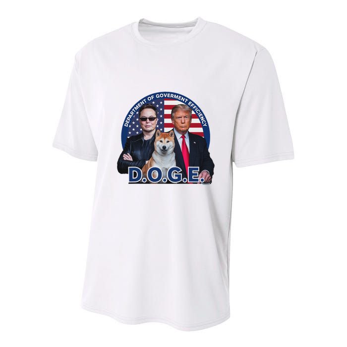 Doge Department Of Government Efficiency Youth Performance Sprint T-Shirt
