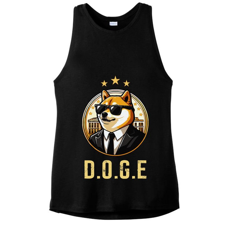 D.O.G.E Department Of Government Efficiency Doge Trump Ladies PosiCharge Tri-Blend Wicking Tank