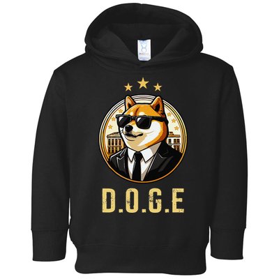 D.O.G.E Department Of Government Efficiency Doge Trump Toddler Hoodie