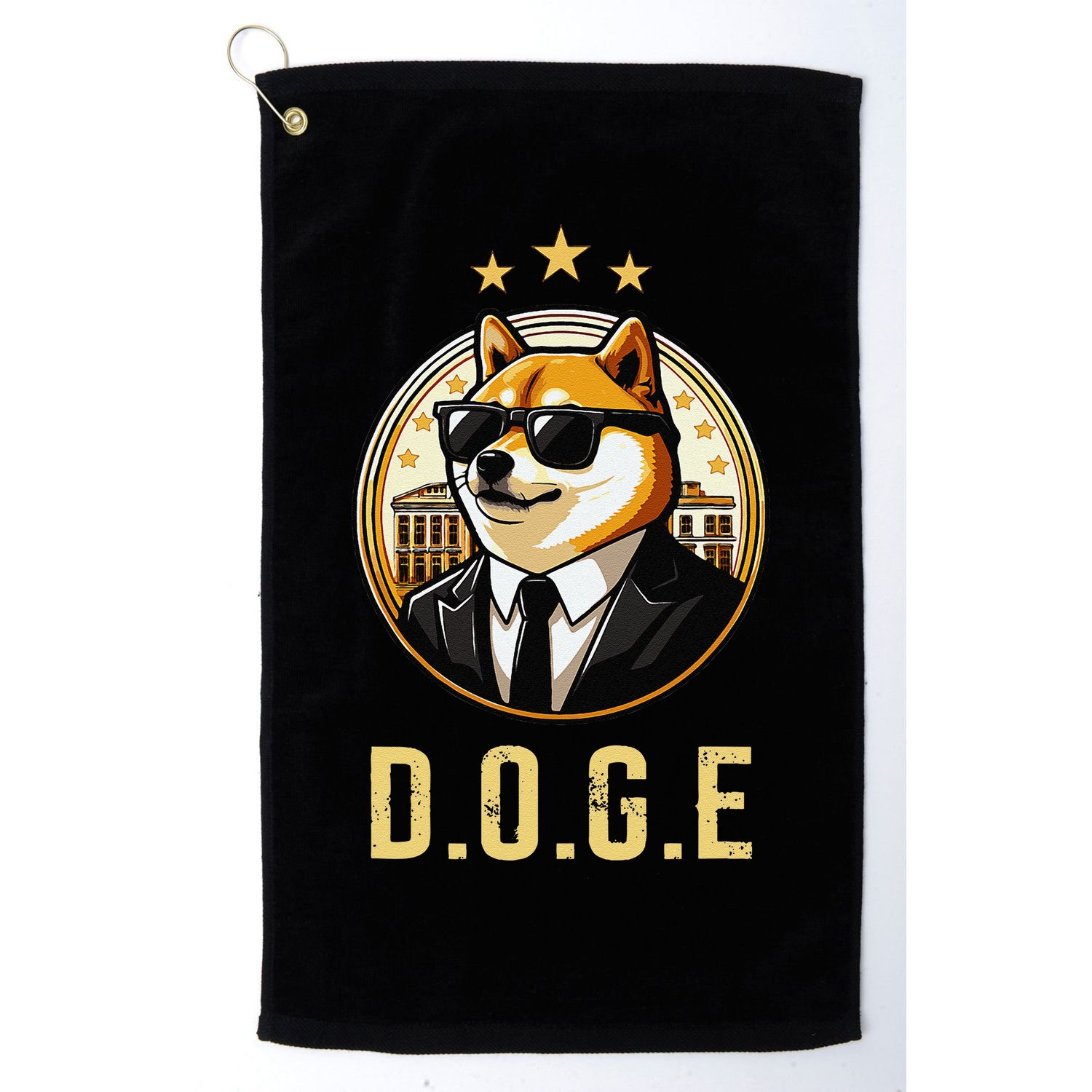 D.O.G.E Department Of Government Efficiency Doge Trump Golf Towel