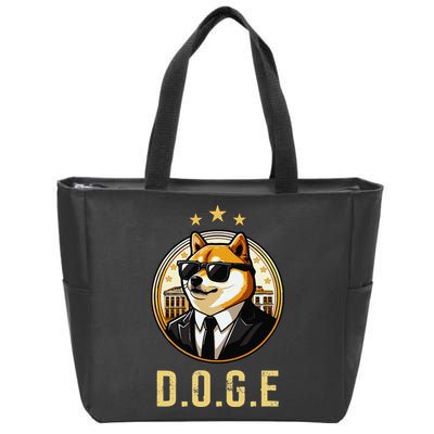 D.O.G.E Department Of Government Efficiency Doge Trump Zip Tote Bag