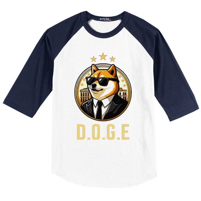 D.O.G.E Department Of Government Efficiency Doge Trump Baseball Sleeve Shirt