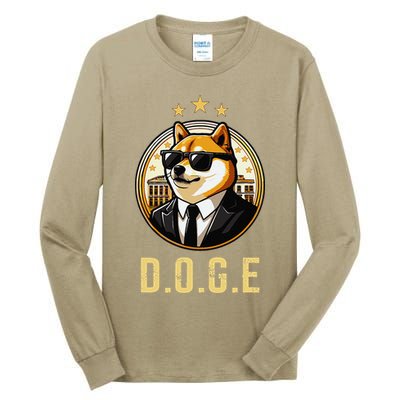 D.O.G.E Department Of Government Efficiency Doge Trump Tall Long Sleeve T-Shirt