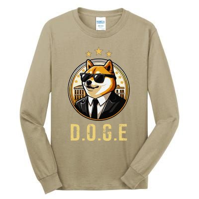 D.O.G.E Department Of Government Efficiency Doge Trump Tall Long Sleeve T-Shirt