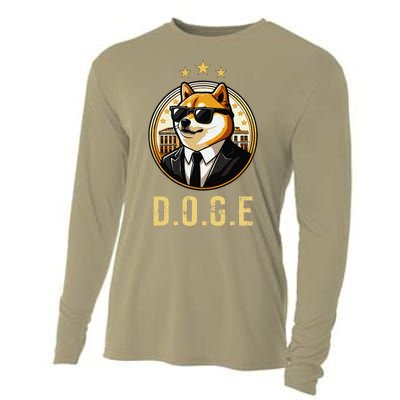 D.O.G.E Department Of Government Efficiency Doge Trump Cooling Performance Long Sleeve Crew