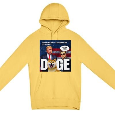 Doge Department Of Government Efficiency YouRe Fired Trump Premium Pullover Hoodie