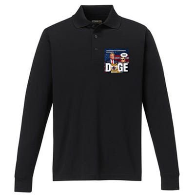 Doge Department Of Government Efficiency YouRe Fired Trump Performance Long Sleeve Polo