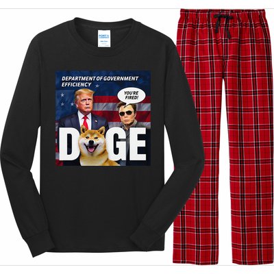 Doge Department Of Government Efficiency YouRe Fired Trump Long Sleeve Pajama Set