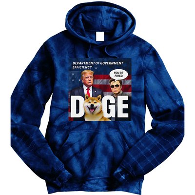 Doge Department Of Government Efficiency YouRe Fired Trump Tie Dye Hoodie