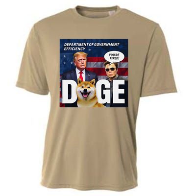 Doge Department Of Government Efficiency YouRe Fired Trump Cooling Performance Crew T-Shirt