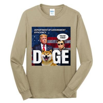 Doge Department Of Government Efficiency YouRe Fired Trump Tall Long Sleeve T-Shirt