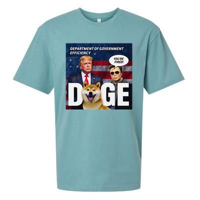 Doge Department Of Government Efficiency YouRe Fired Trump Sueded Cloud Jersey T-Shirt