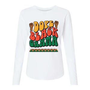 DOPEBLACKGRAMA Womens Cotton Relaxed Long Sleeve T-Shirt