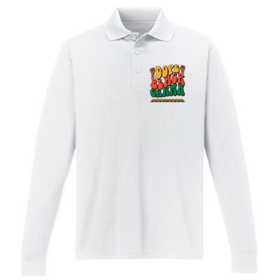 DOPEBLACKGRAMA Performance Long Sleeve Polo