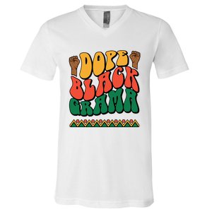 DOPEBLACKGRAMA V-Neck T-Shirt