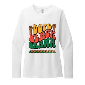 DOPEBLACKGRAMA Womens CVC Long Sleeve Shirt