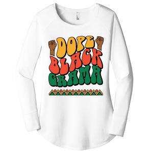 DOPEBLACKGRAMA Women's Perfect Tri Tunic Long Sleeve Shirt