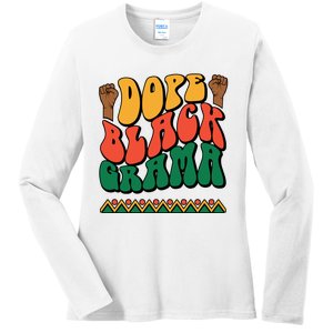 DOPEBLACKGRAMA Ladies Long Sleeve Shirt