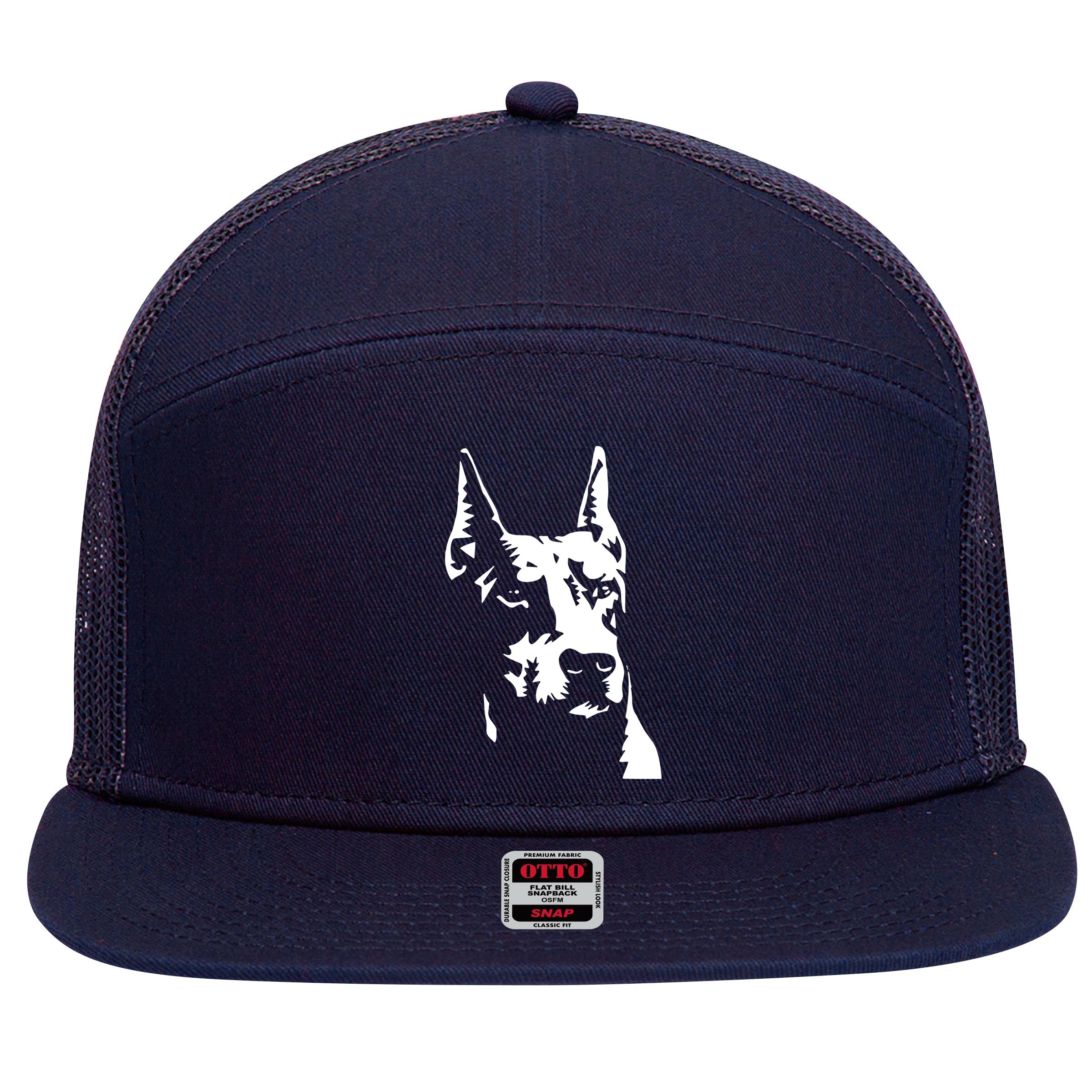DOBERMAN 7 Panel Mesh Trucker Snapback Hat