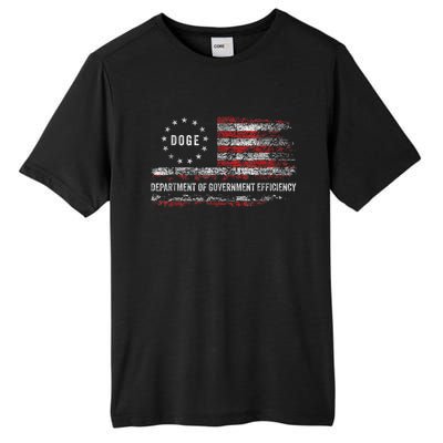 Doge Department Of Government Efficiency D.O.G.E. Us Flag Tall Fusion ChromaSoft Performance T-Shirt